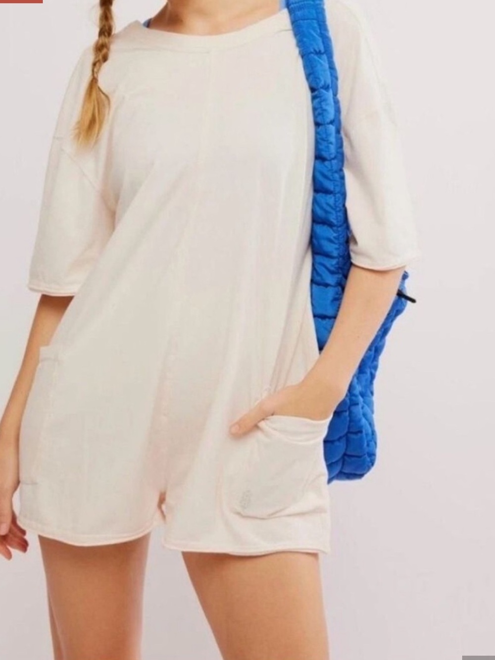 Free People Hot Shot Tee Romper Reversible Short Romper